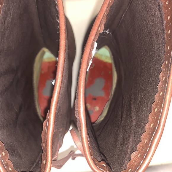 {UGG} Cary Brown Leather Lace Back Boot 5.5 - Picture 9 of 9